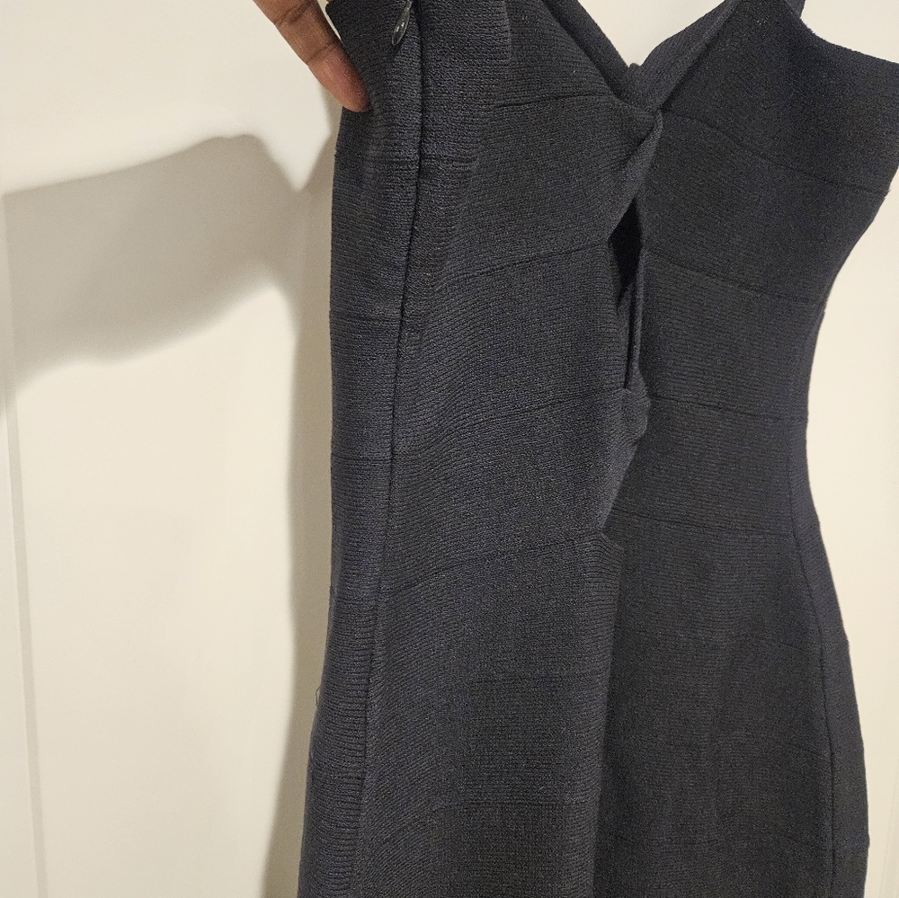 St John Navy Blue Knit Cocktail Dress. #00013 - Picture 5 of 9